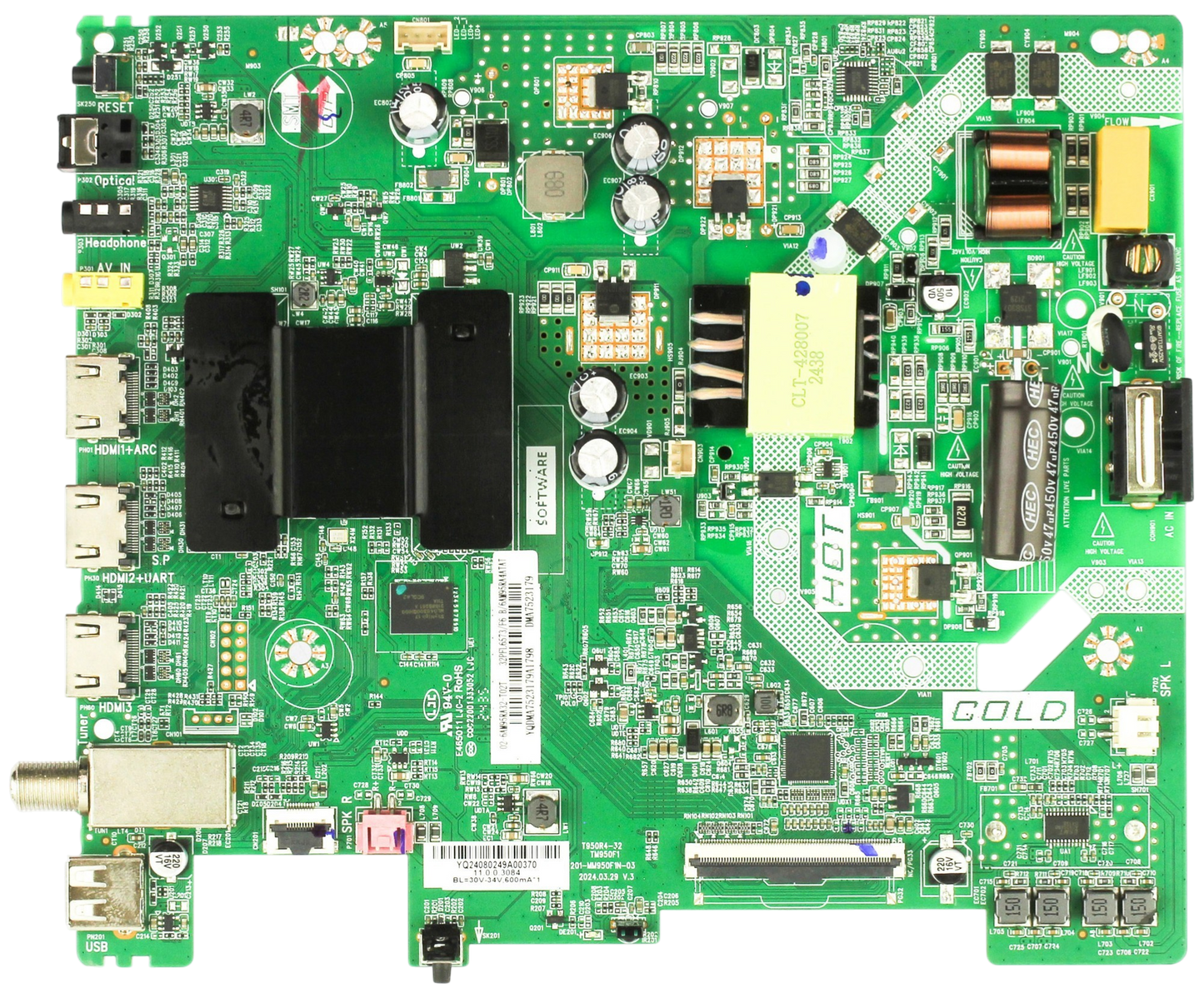 Philips 02-6AM95RA32-T02T Main Board / Power Supply for 32PFL6573/F6