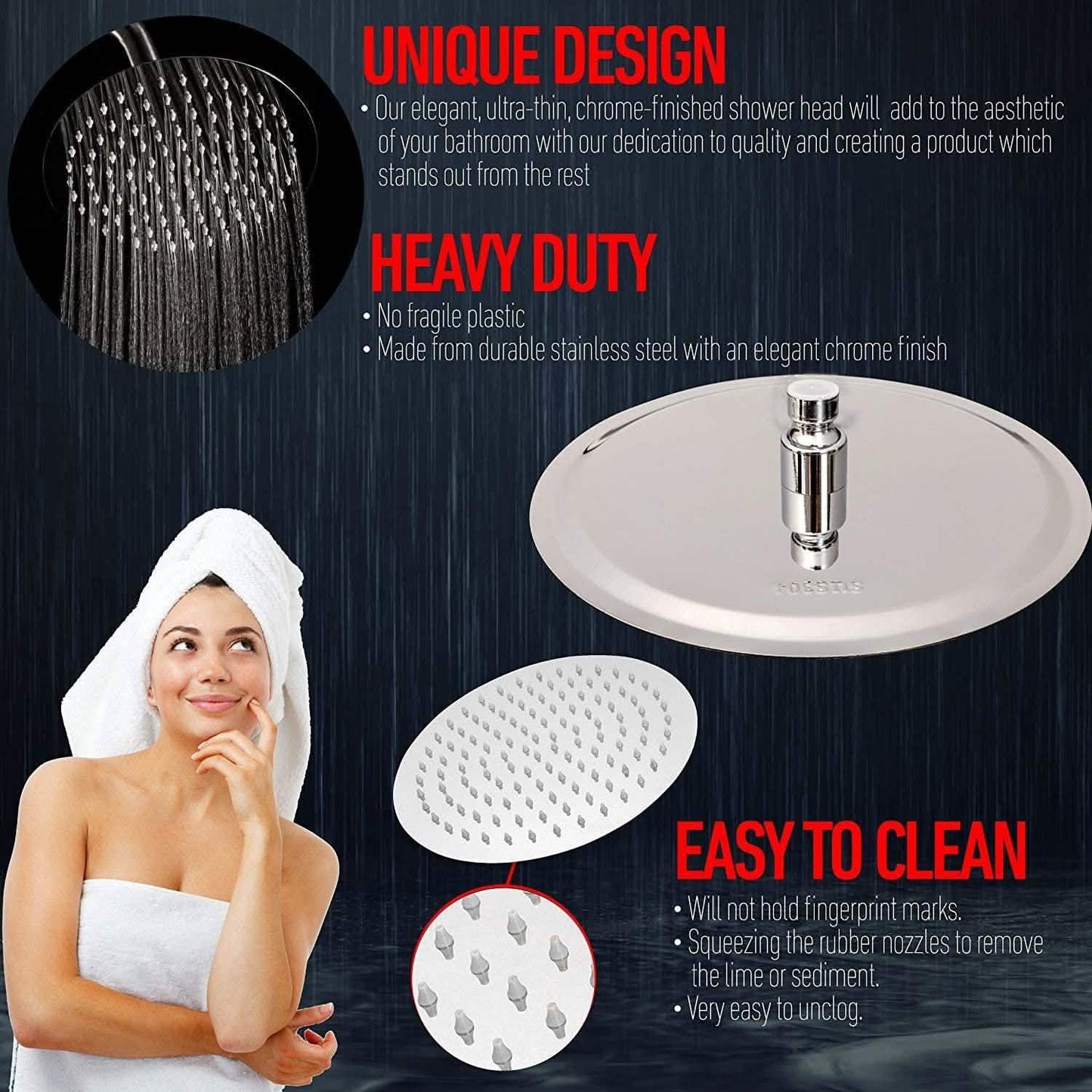 10 Inch Rainfall Shower Head