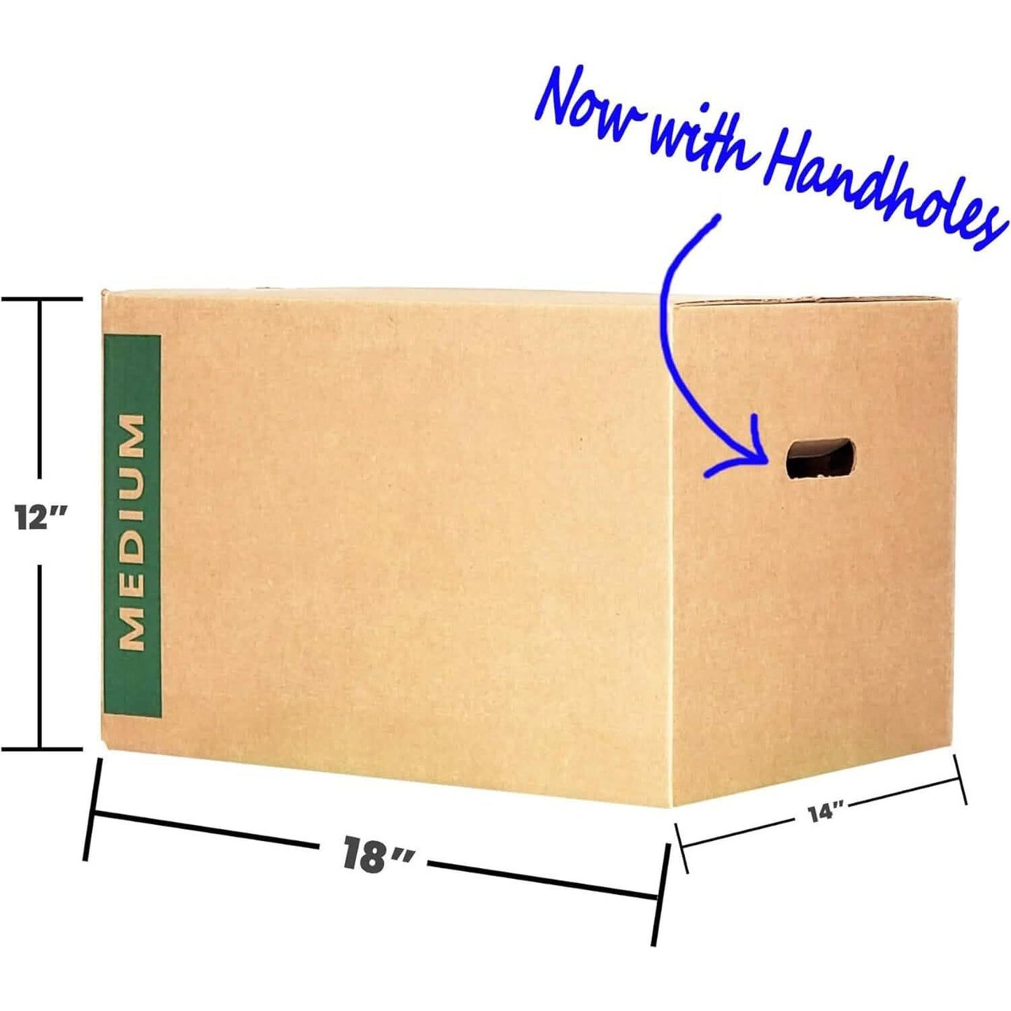 10-Pack: Medium Moving Boxes with Handles (Refurbished)