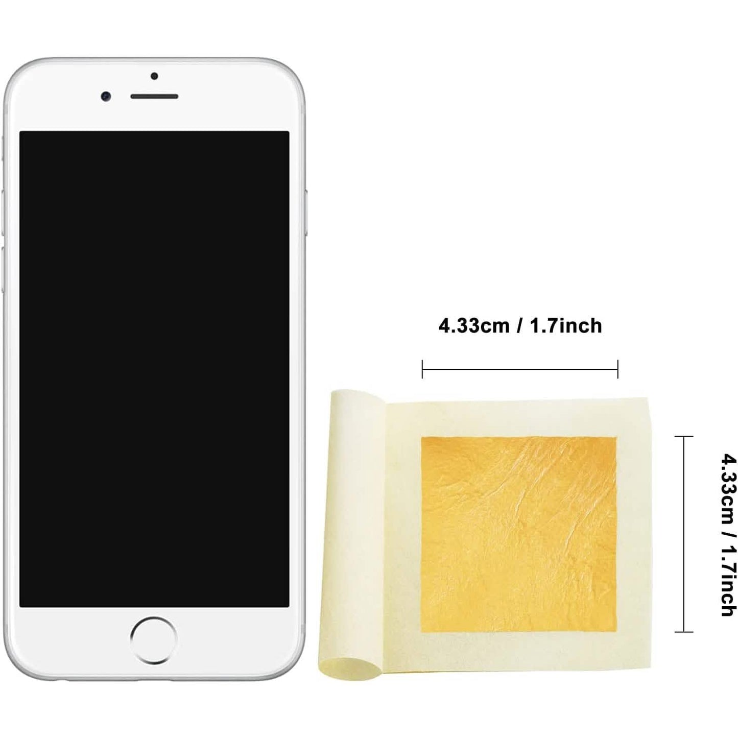 10-Piece: 4.33cm Edible Gold Leaf Sheets