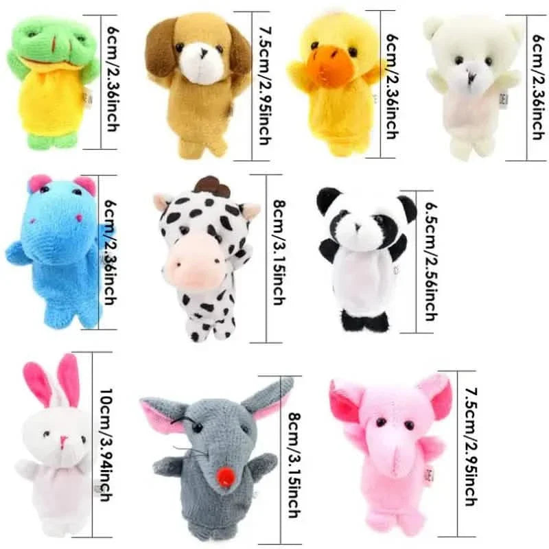 10-Piece Set: Cute Finger Puppets Baby Mini Plush Toys