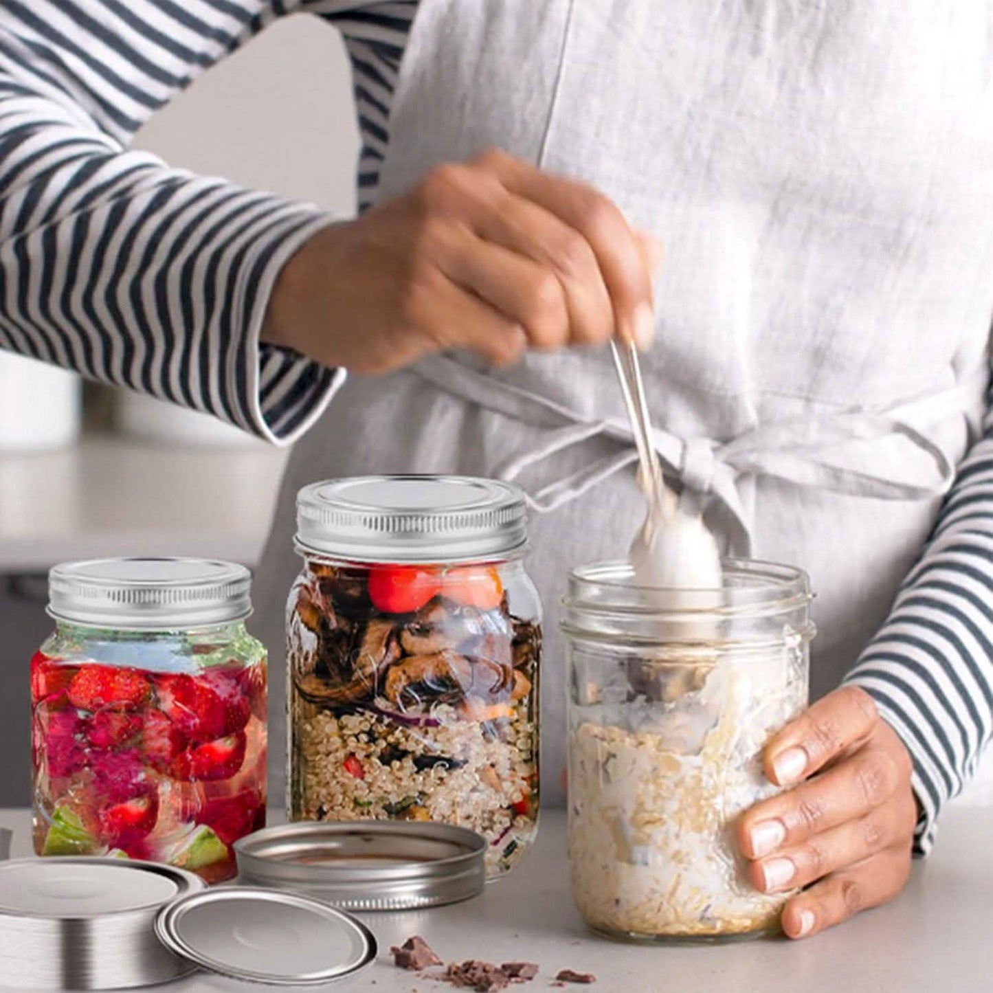 100-Pieces: Regular Mouth Canning Lids