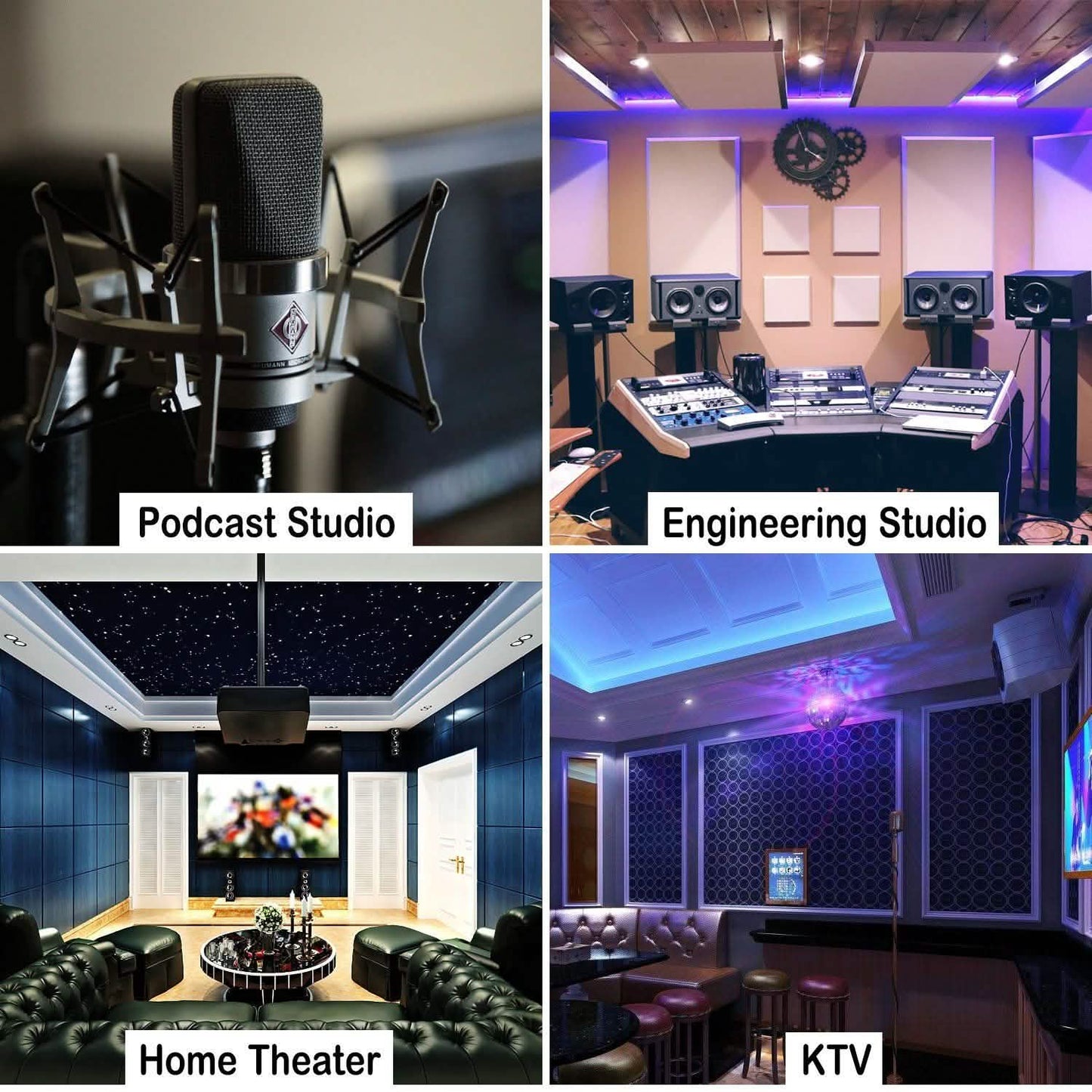 12-Pack: AGPtEK Soundproof Foams Acoustic Sound Panels