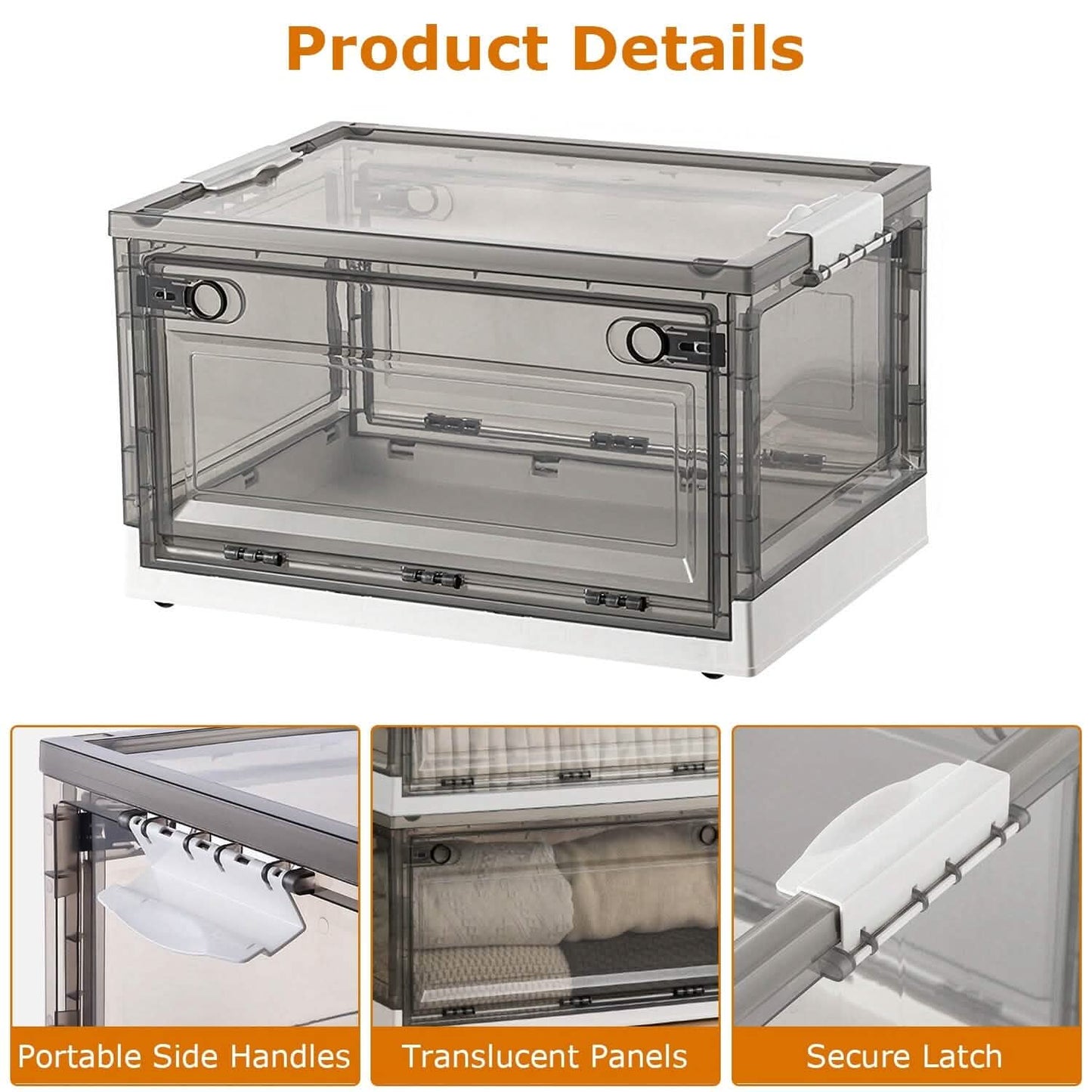 2-Pack: Foldable Storage Bins Collapsible Storage Box Organizer