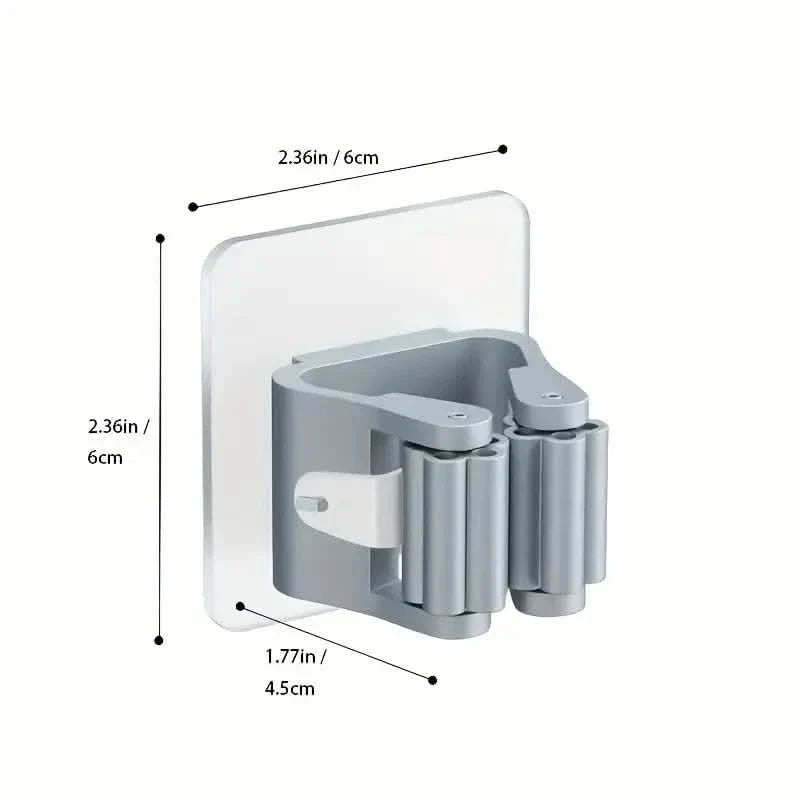 2-Pack: Hanging Mop Storage Rack with Buckle
