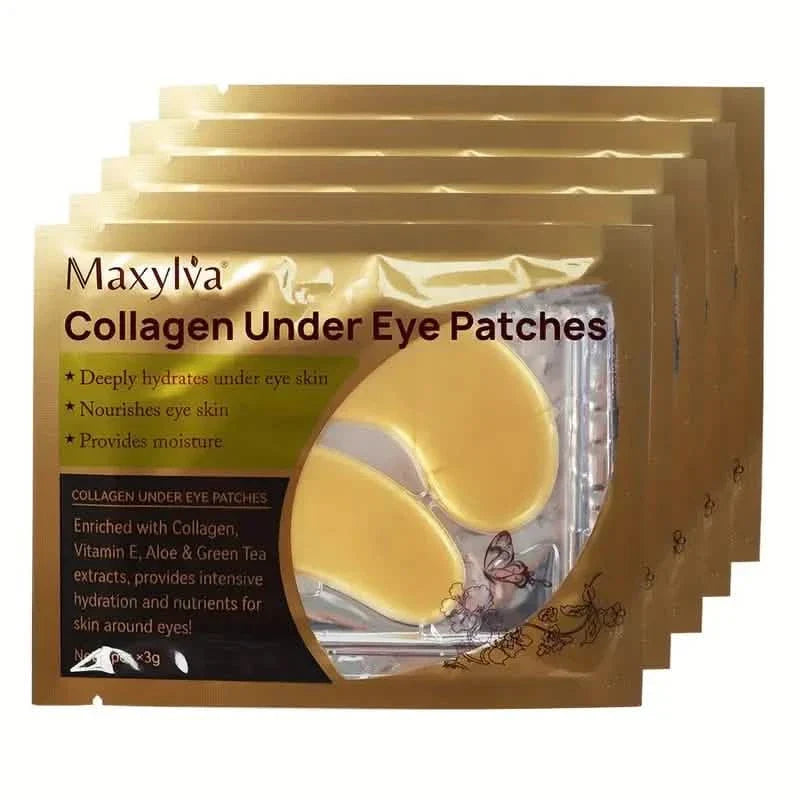 2-Pack: Hydrating Eye Care Under Eye Crystal Mask Golden Under Eye Patches For Women and Men