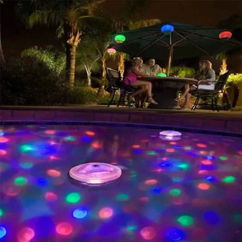 2-Pack: LED Color Changing Floating Pool Lights with 8 Modes Lighting
