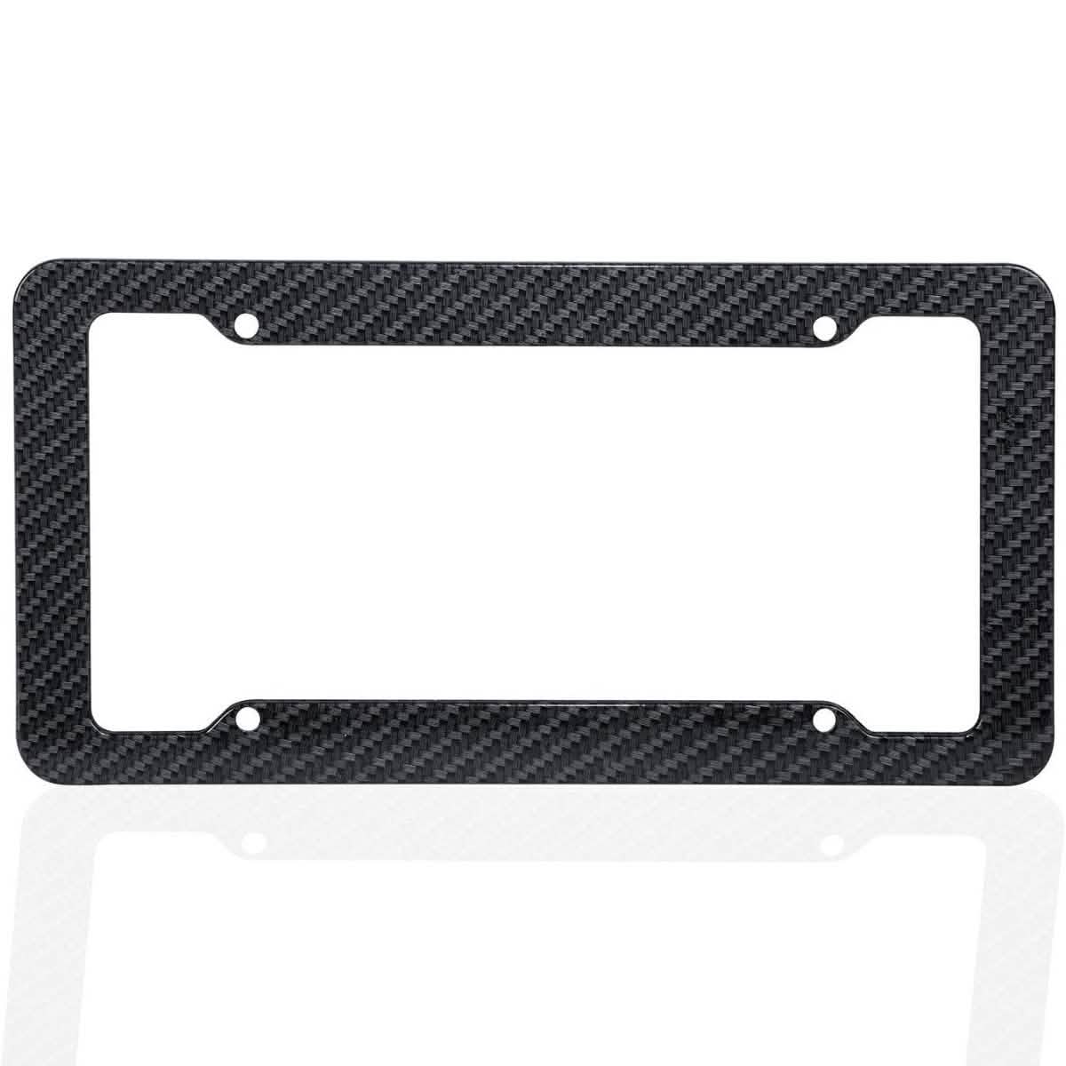 2-Pack: OxGord Carbon fiber License Plate Frame
