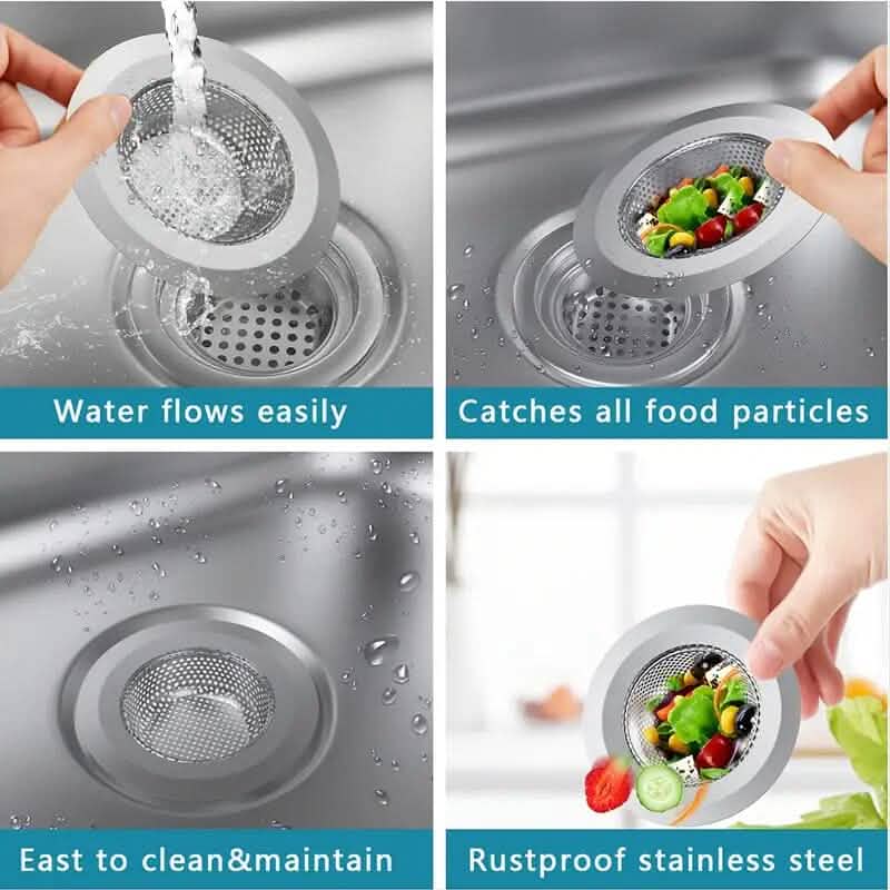 2-Pack: Stainless Steel Kitchen Sink Strainer