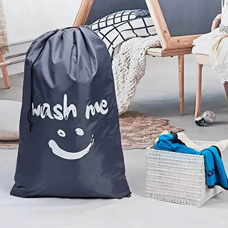 2-Pack: Wash Me Travel Laundry Bag, Machine Washable Dirty Clothes Organizer