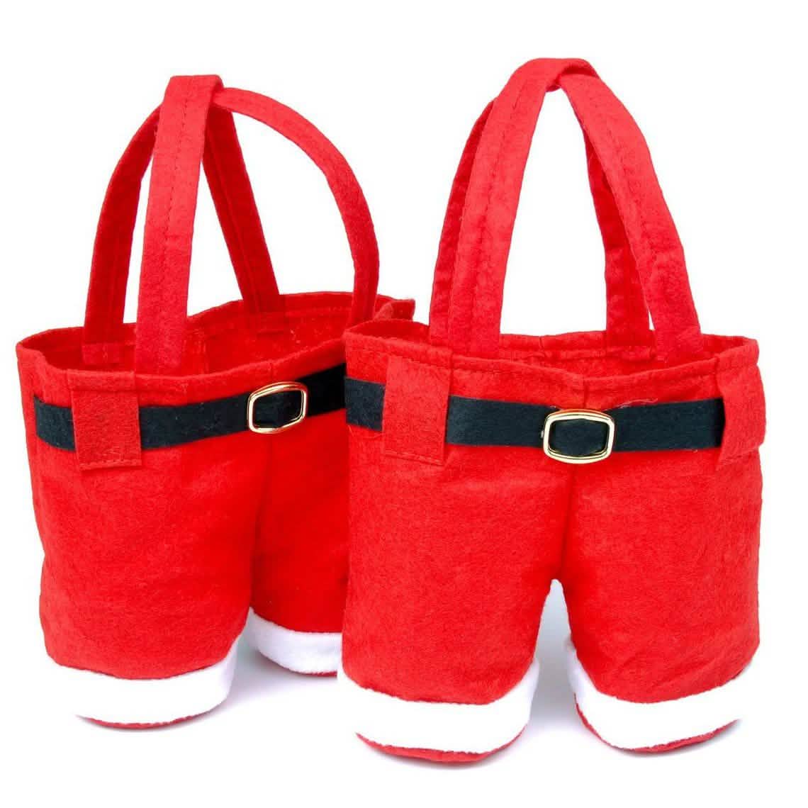 2-Piece Set: Santa Pants Gift Bag