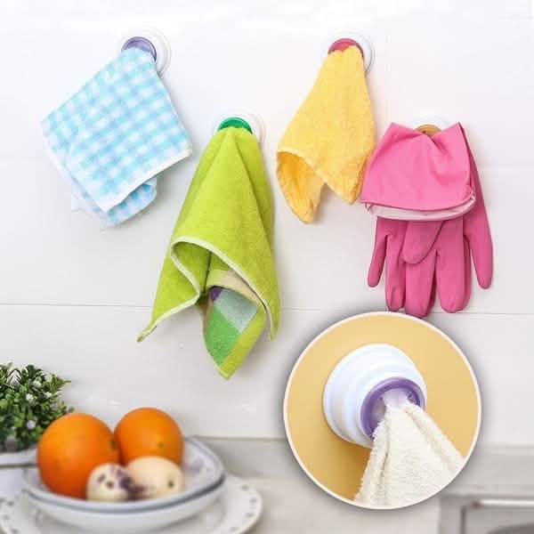 2-Pieces: Wash Cloth Clips Holder Clip
