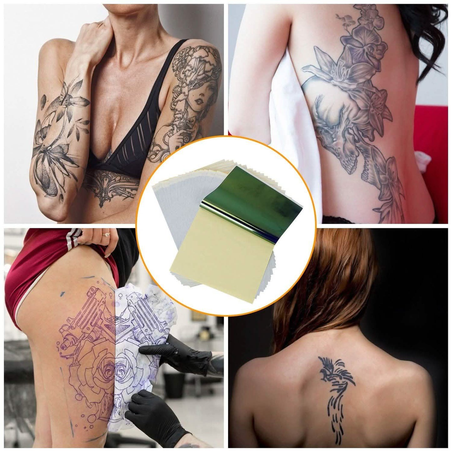 20-Pieces: Tattoo Transfer Paper 4 Layers Tattooing Skin Tattoo Kit A4