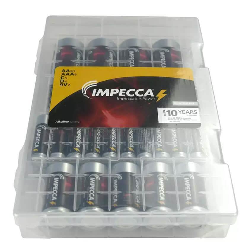 21-Pack: Impecca High Performance Alkaline AA/AAA/C/D/9V Value Pack