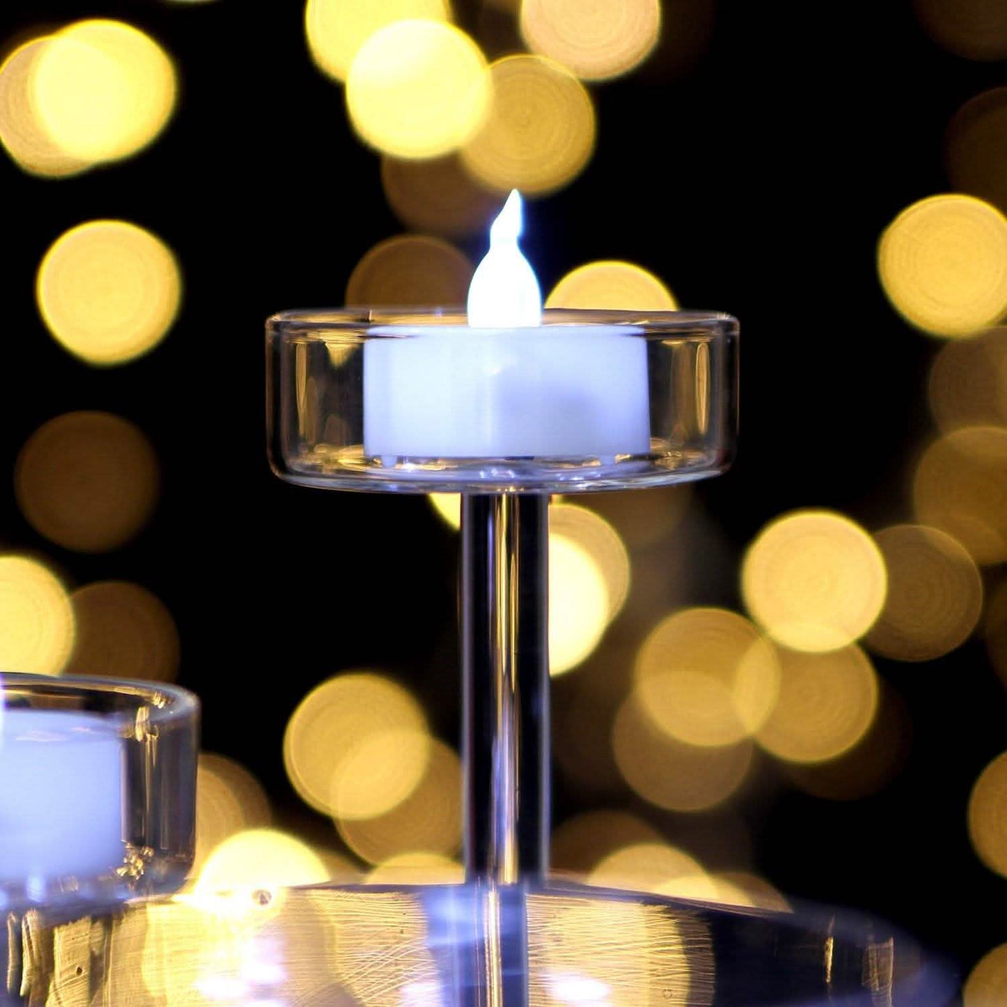 24-Pieces: Cool White LED Flameless Tealight Smokeless Timer Candles