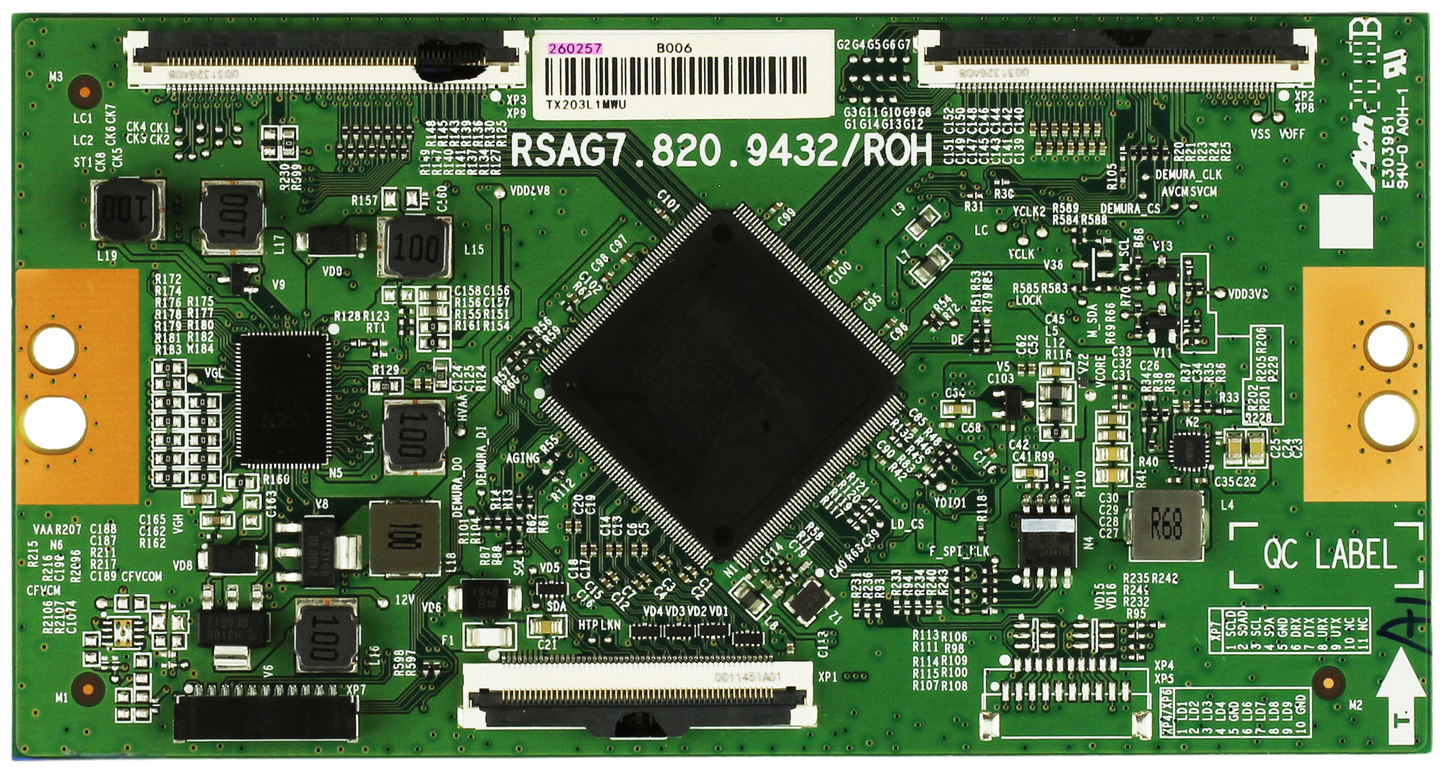 Hisense 260257 T-Con Board (RSAG7.820.9432/ROH) for 55H8G