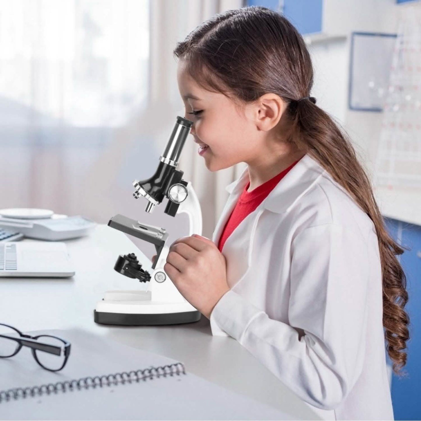 28-Pieces: Kid Microscope Set Experimental Observation Monocular