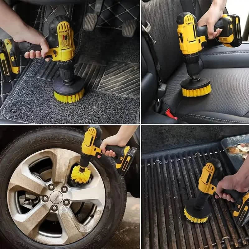 3-Piece Set: Power Scrubber Wash Cleaning Brushes Tool Kit
