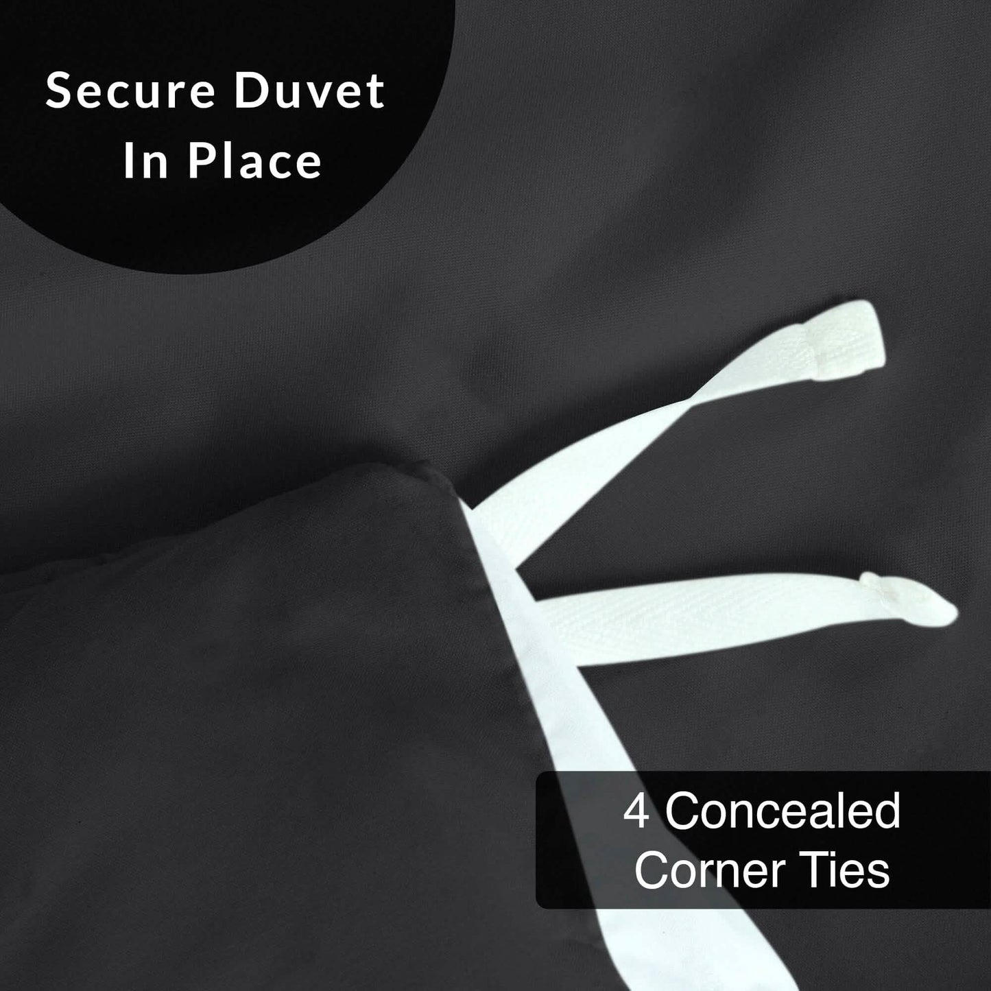 3-Piece Set: Royale Double Brushed Duvet Covers Set With Button Closure & Corner Ties