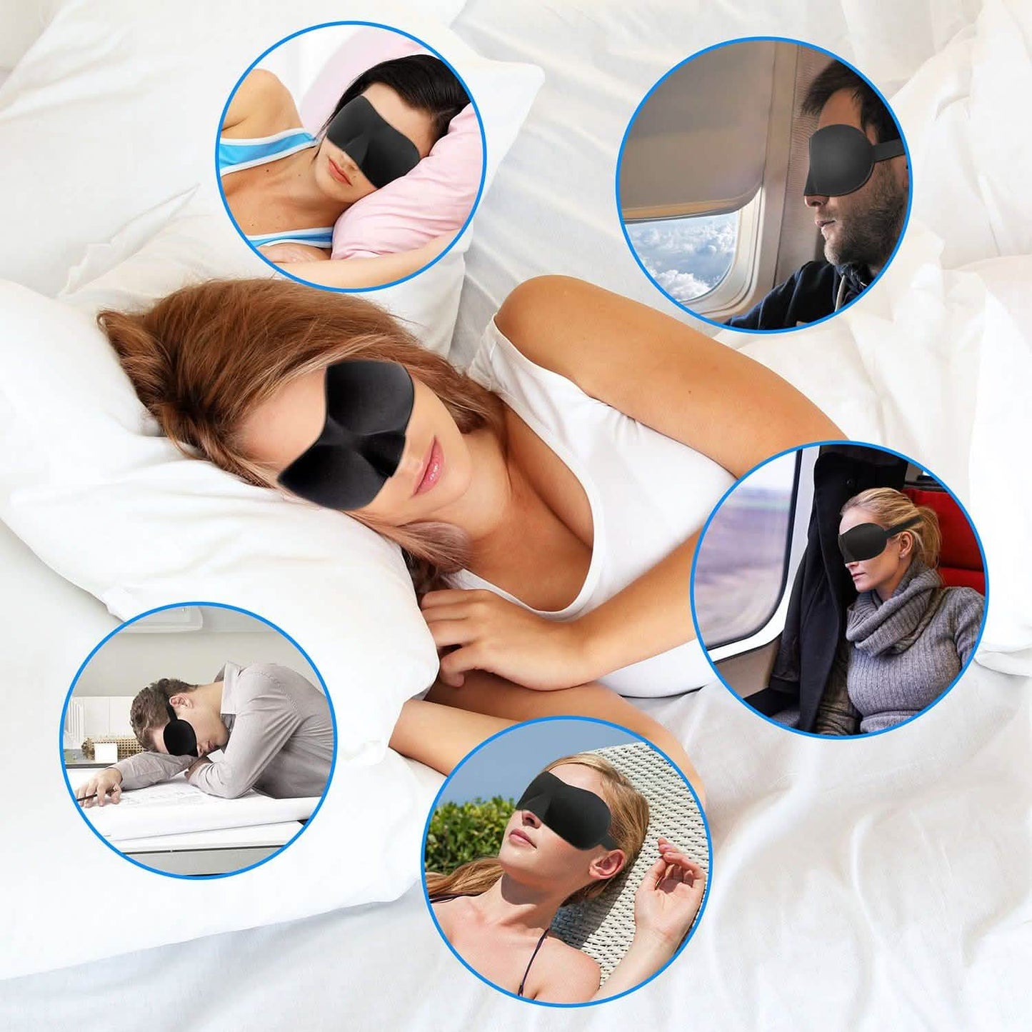 3D Soft Blindfold Sleeping Eye Mask