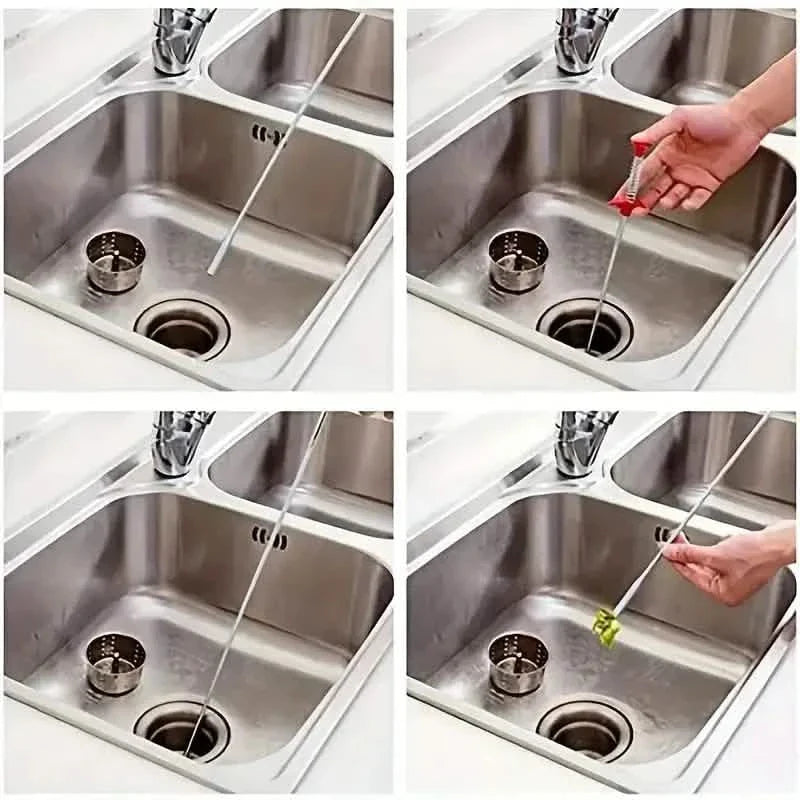 4-Claw Pipe Clog Remover, Spring Plumbing Tool for Kitchen Bathroom, Hair and Debris Catcher