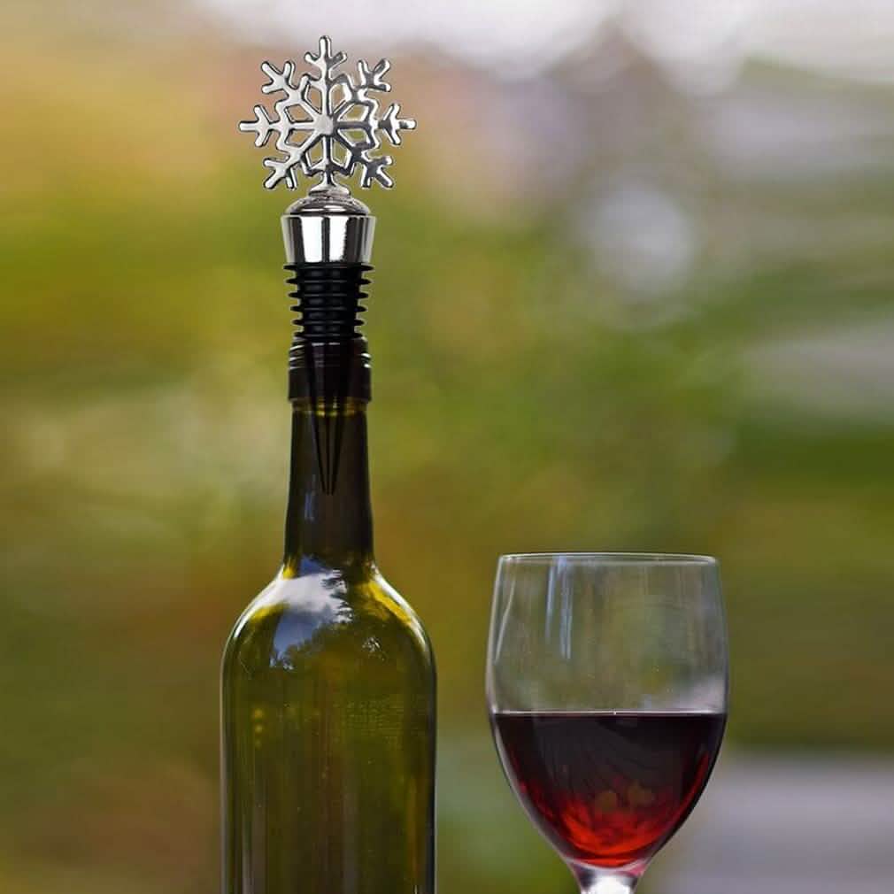4-Pack: Stainless Steel Christmas Fun Wine and Beverage Bottle Stopper