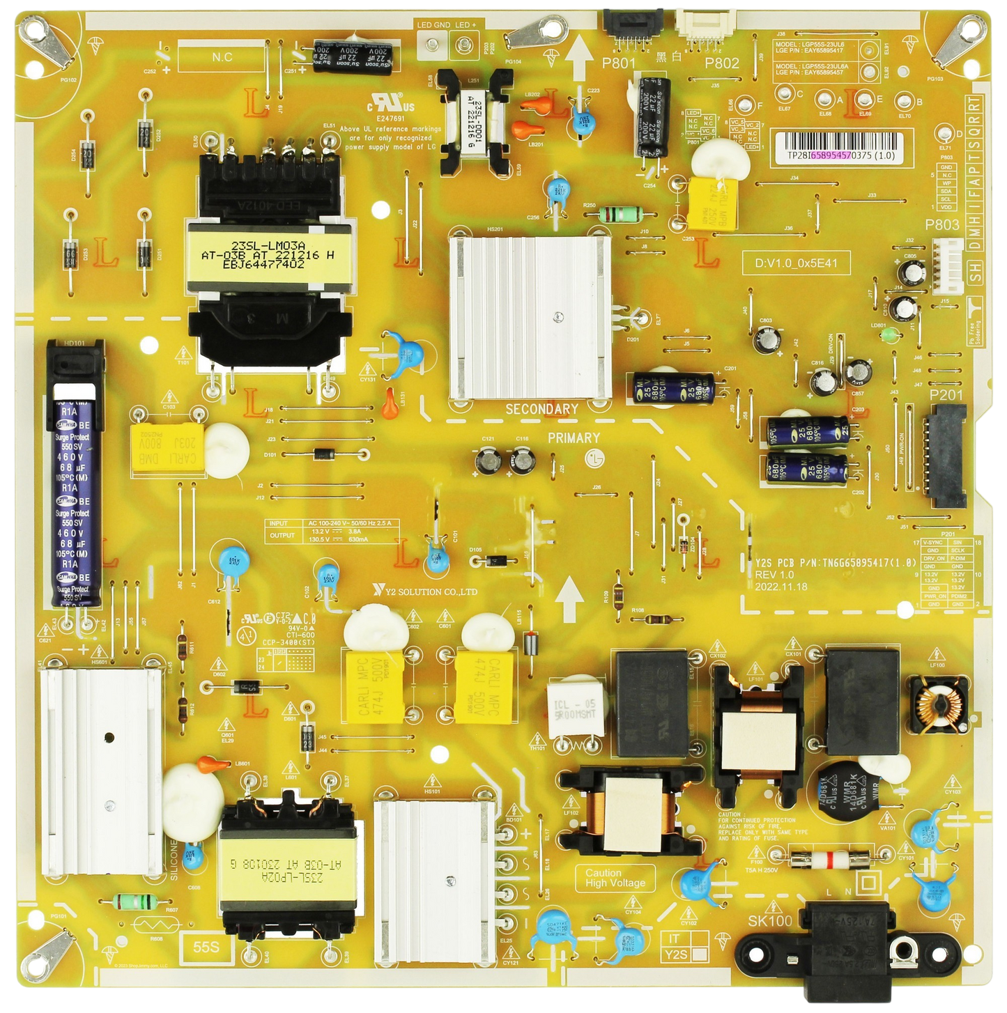 EAY65895457 LG Power Supply, LGP55S-23UL6A, 3PCR03199A, 55UR9000PUA