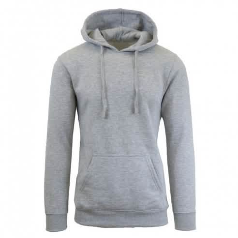 Heavy Fleece Lined Hoodie Sweatshirt - Gray