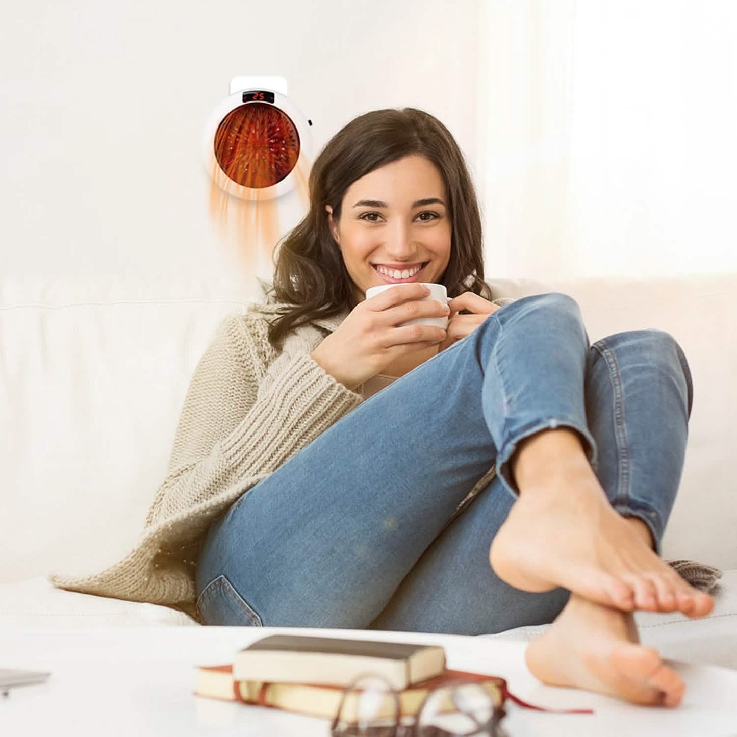 900W Portable Heater Fan with Remote Control