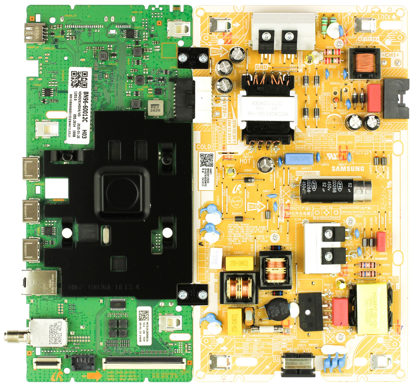 Samsung BN96-60012C Main Board / Power Supply for UN43DU7200BXZA/AB06
