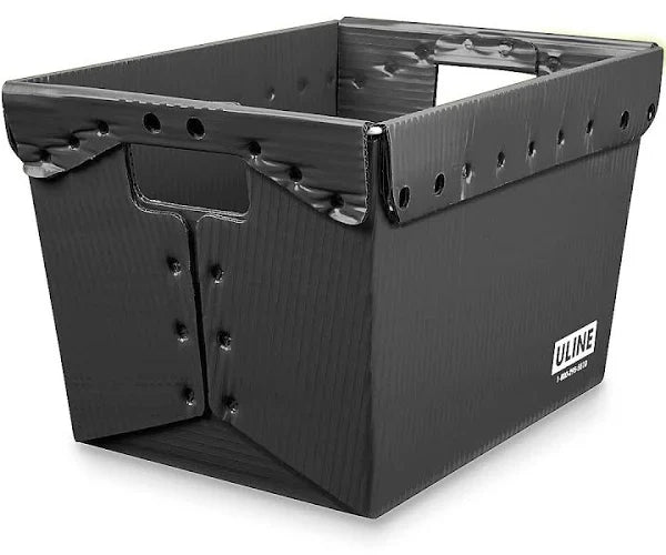 Space Age Totes S-133BL - 18 x 13 x 12" - ULINE - Qty of 5 (Black)