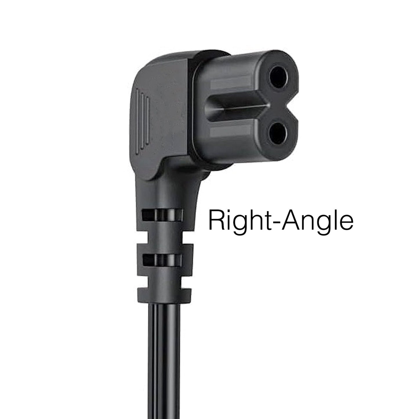 Samsung AH81-09782A AC Power Cable | 5 FT - Elbow C7 figure-8 to Elbow 2-Prong Male Connector | Non-Polarized - AH81-09782A