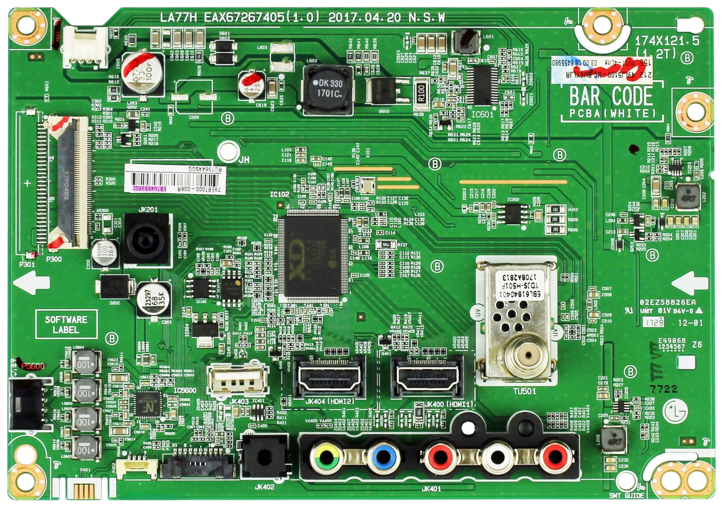 EBT64559802 LG Main Board, EAX67267405(1.0), EBT64559802, 49LJ5100