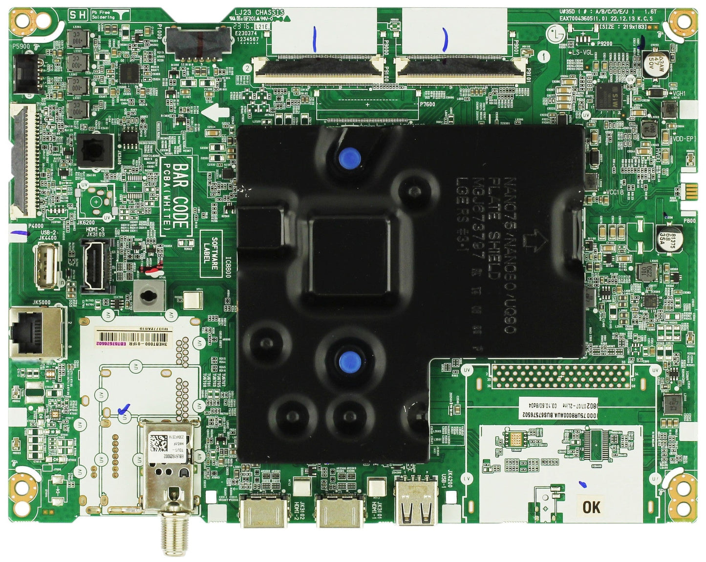 EBT67576502, LG Main Board, EAX70043604(1.0), 75UR8000AUA.BUSFLKR, 75UR8000AUA