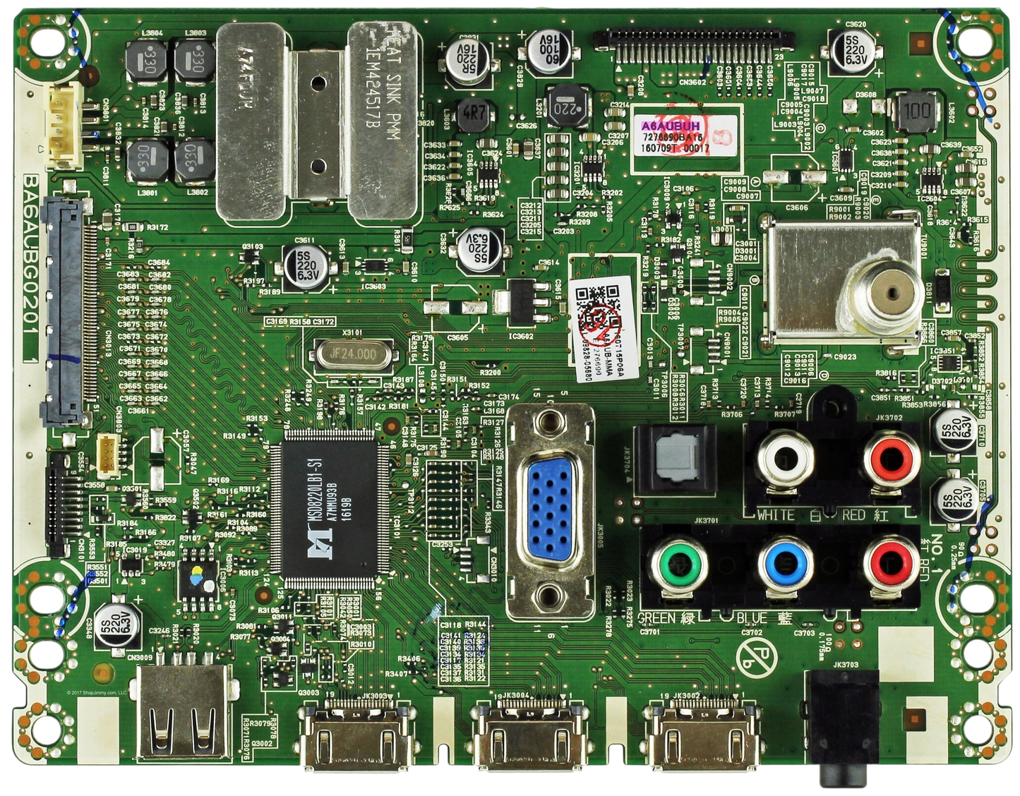 A6AUBMMA-001 Sanyo Main Board, A6AUBUH, BA6AUBG0201, A6AUB-MMA, FW50D36F