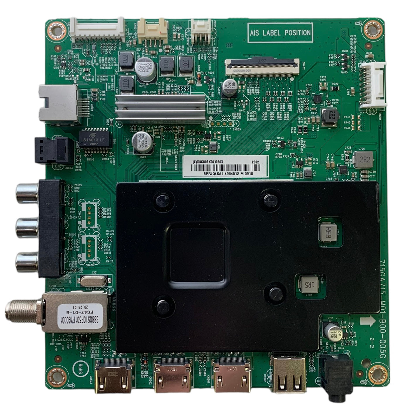 Insignia 756TXKCB02K001020X Main Board for NS-43DF710NA21 REV B