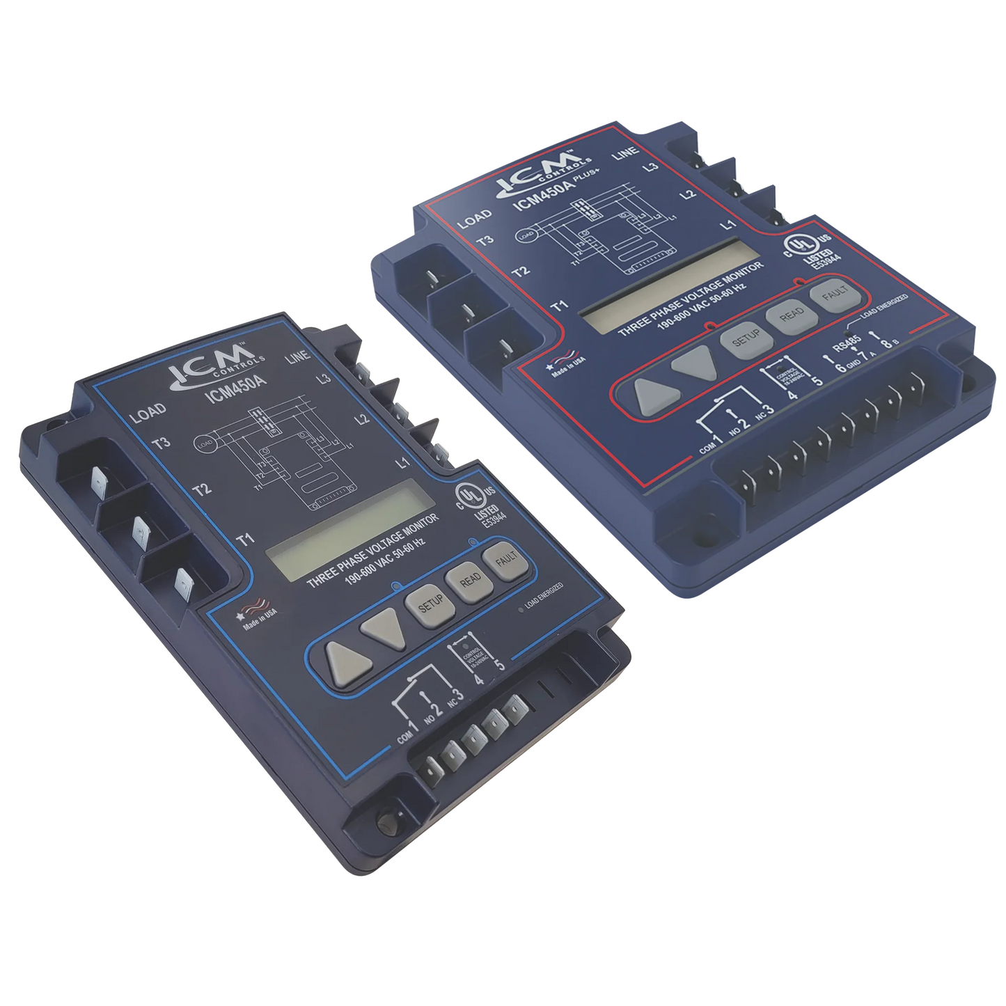ICM Controls ICM450A 3 Phase Line Voltage Monitor - Delay on Break Timer, 0-10 Minutes (English & Spanish)
