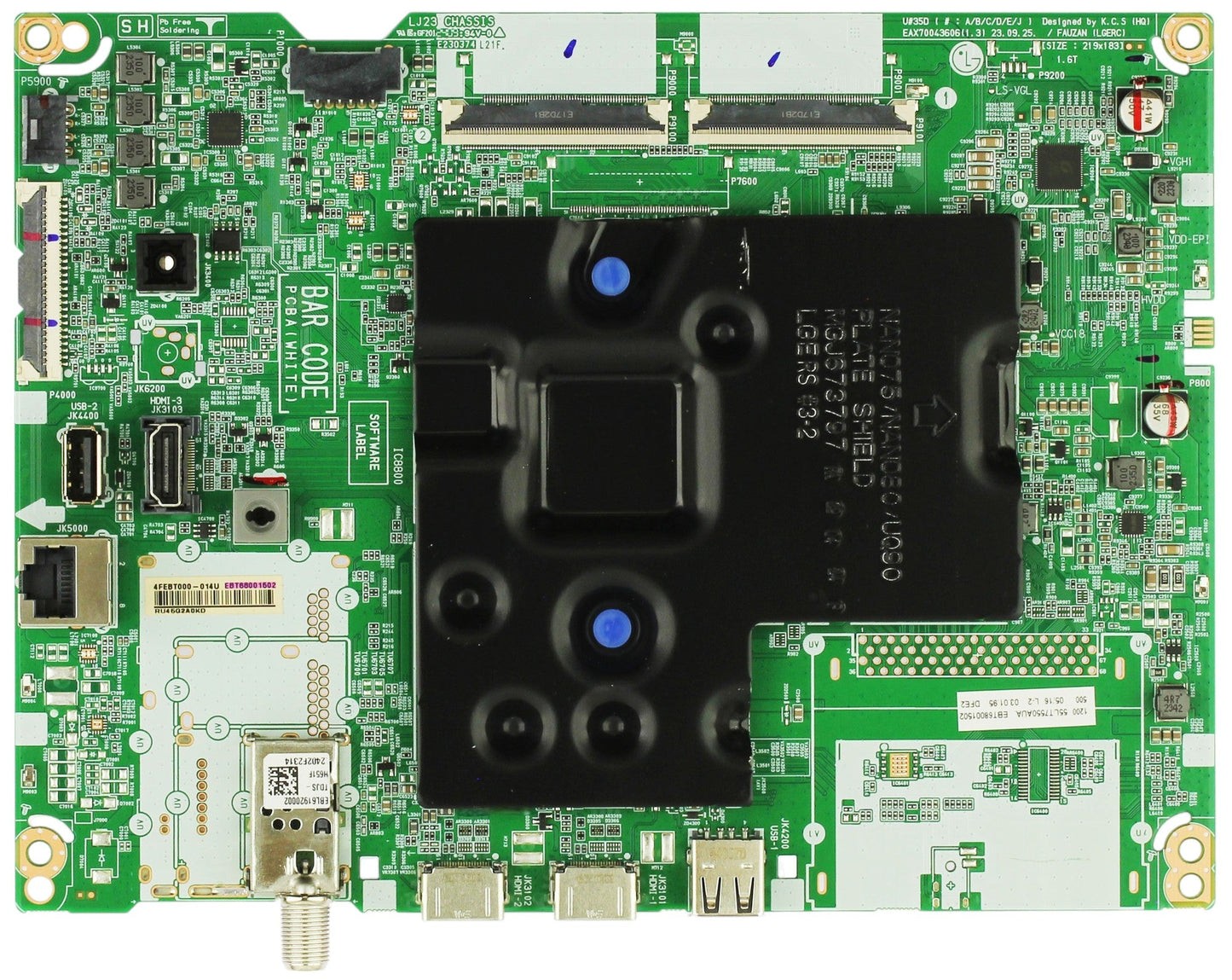 LG EBT68001502 Main Board for 55UT7550AUA.BUSCLKR