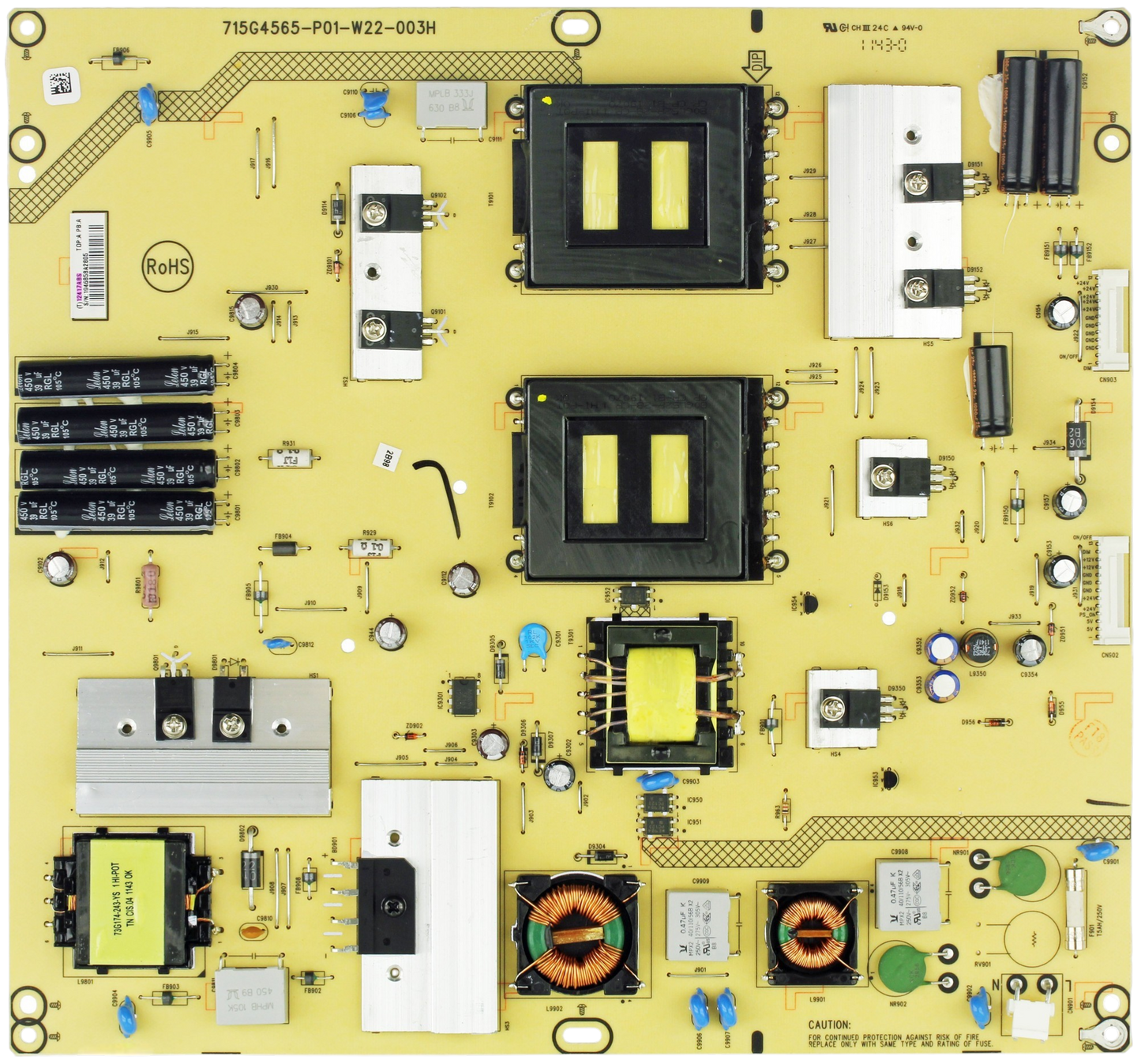 ADTV12417ABS Vizio Power Supply, 715G4565-P02-W20-003H, M3D550SR