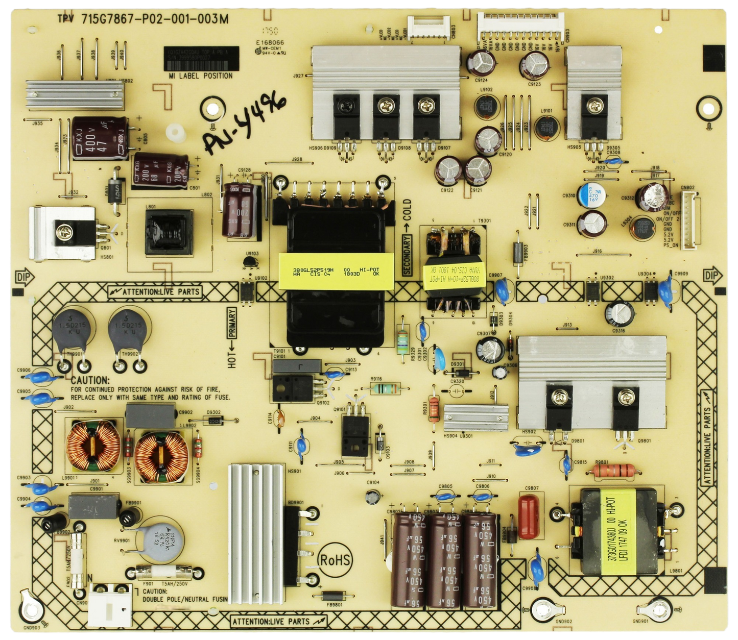 Sharp GZA42GQAU Power Supply/LED Driver Board