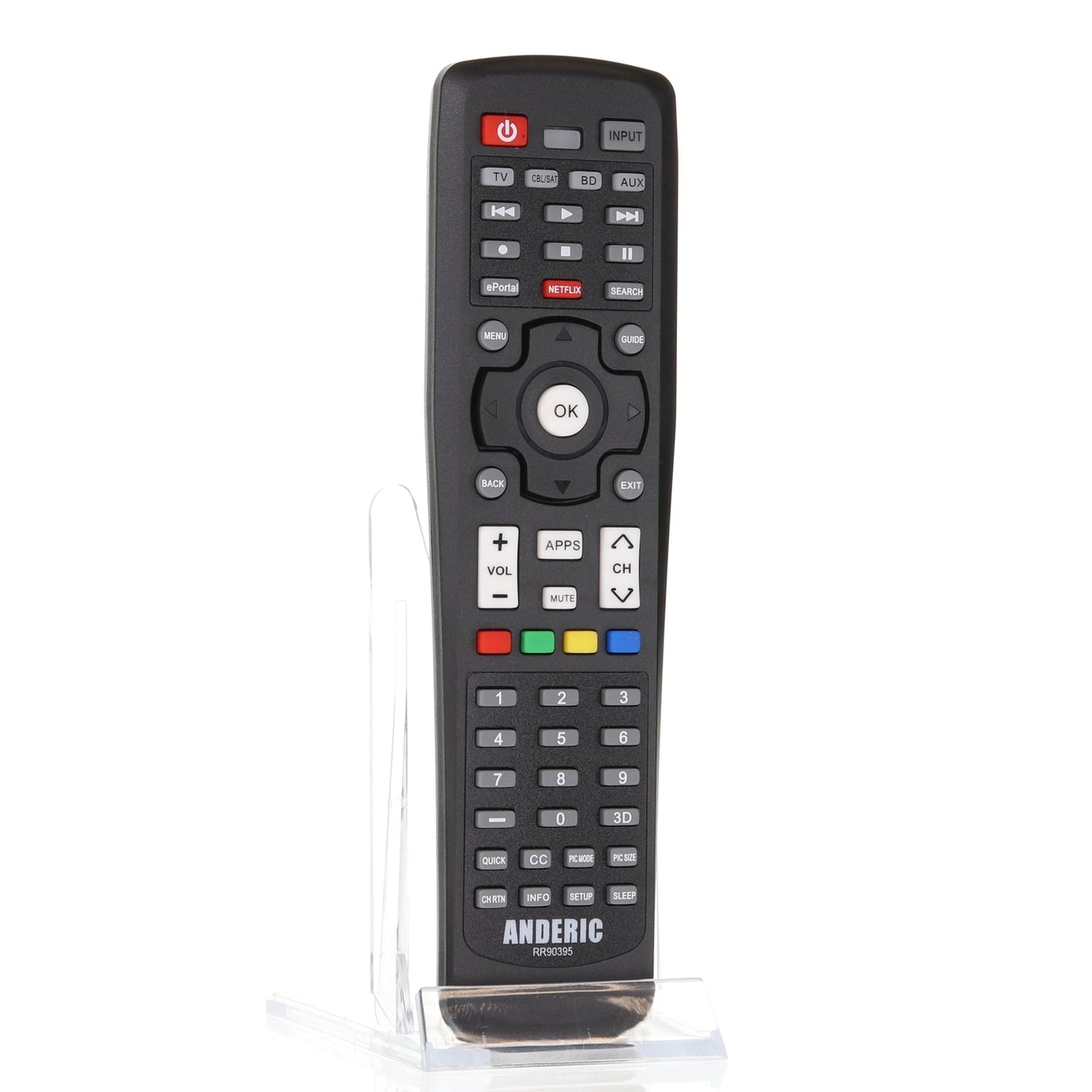 Anderic RR90395 Repalcement Smart TV Remote Control for Toshiba CT-90395 and Others