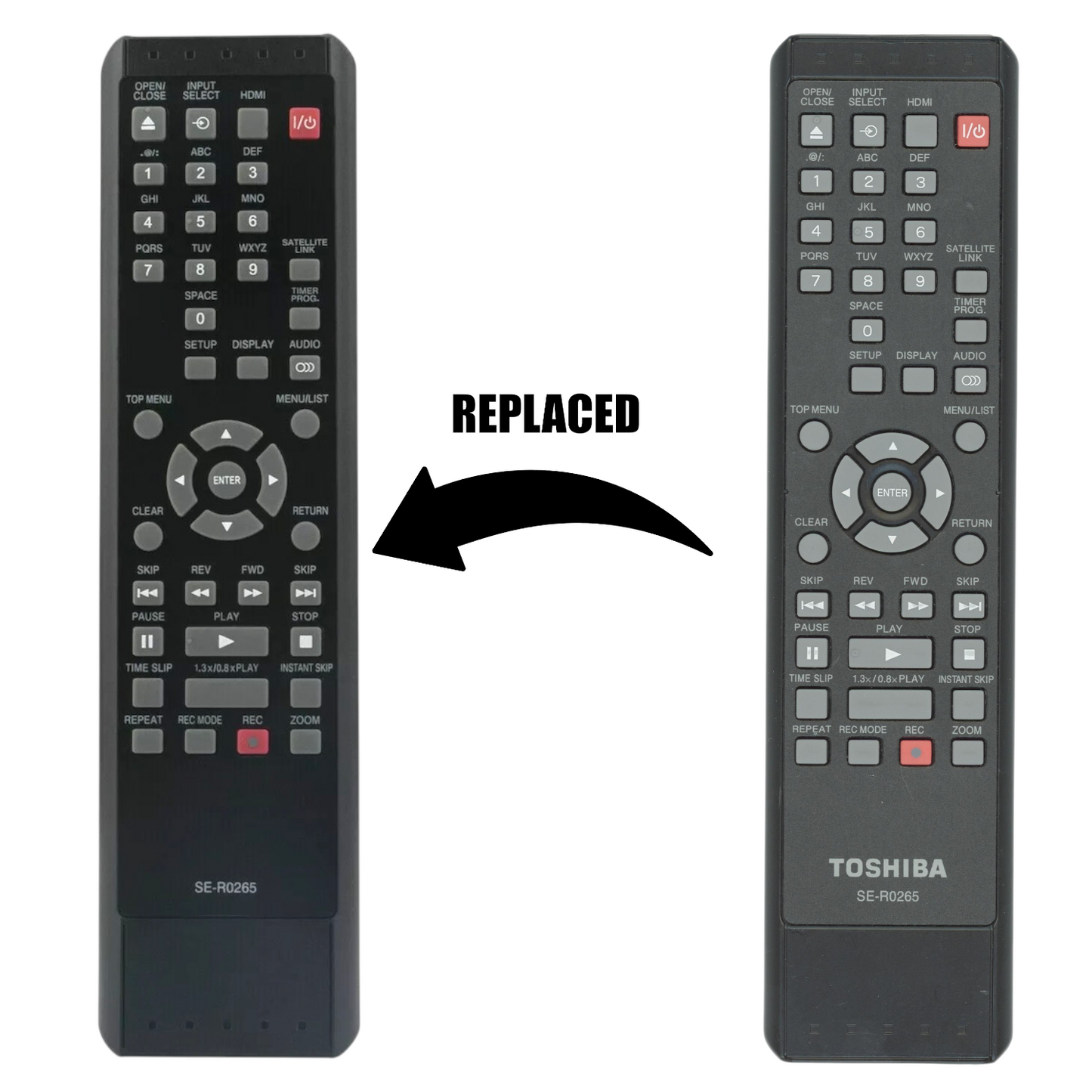 Anderic Generic SE-R0265 Replacement Digital Video Recorder DVDR Remote Control for Toshiba - RMC10339