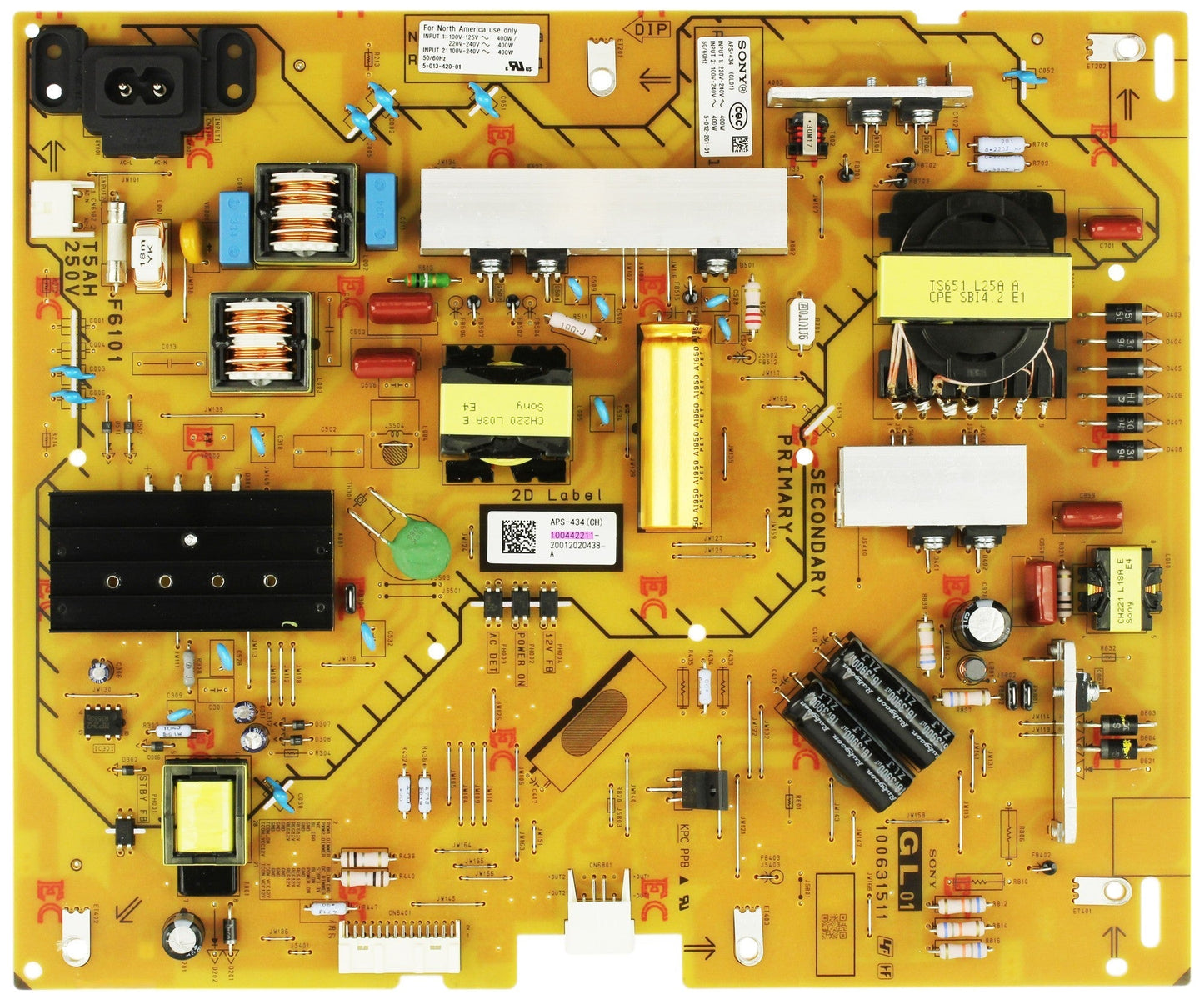 Sony 1-004-422-11 GL01 Power Supply Board