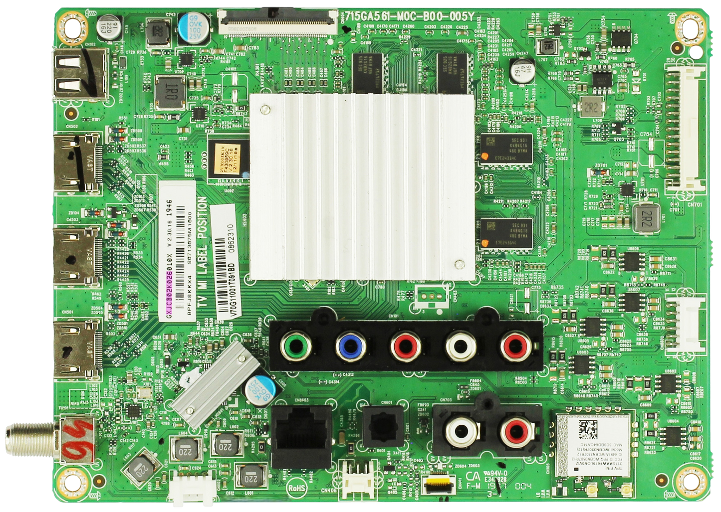 756TXJCB02K026 Vizio Main Board, 715GA561-M0C-B00-005Y, V705-G1