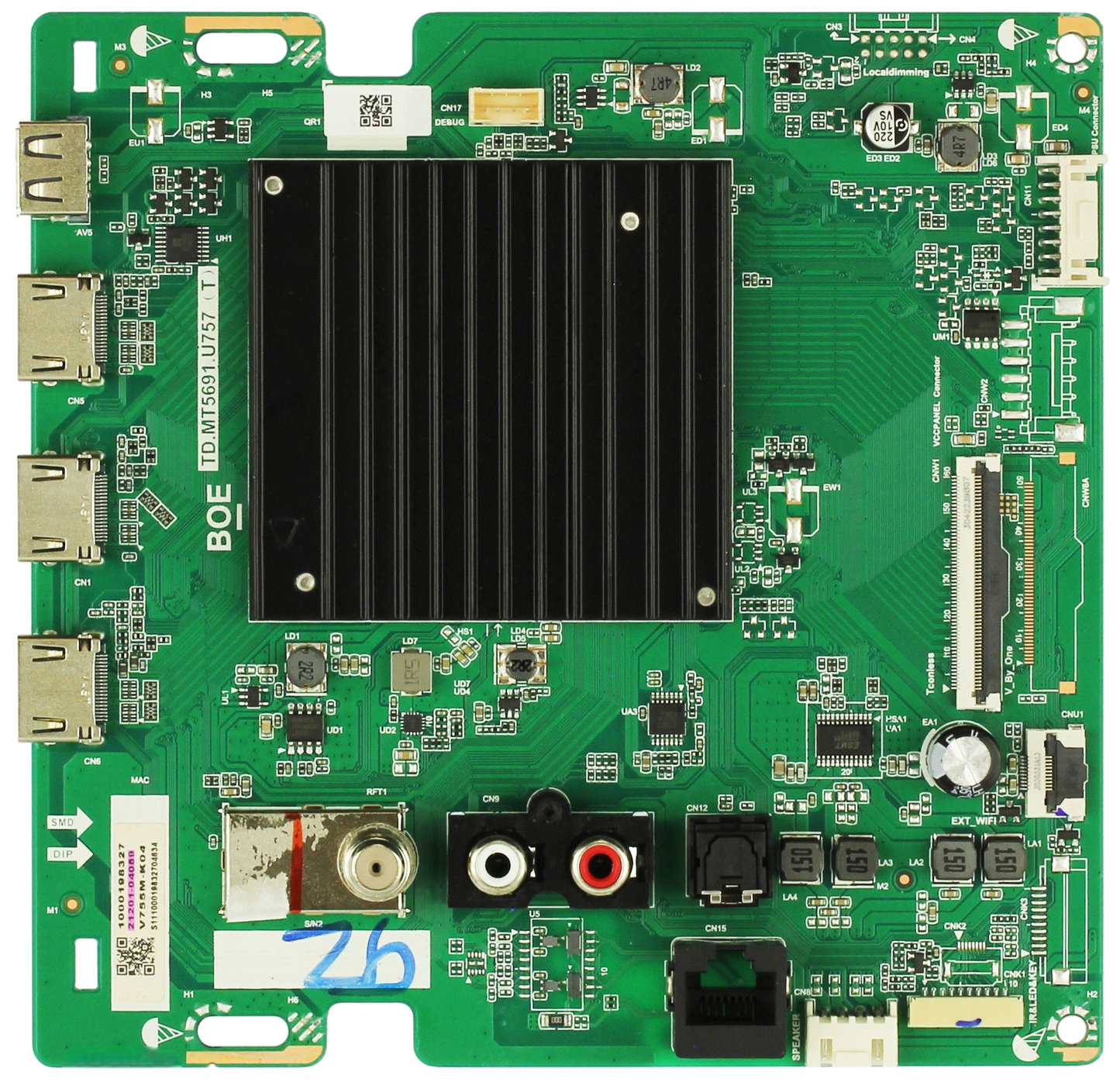 21201-04089 Vizio Main Board, TD.MT5691.U757, LBSFR5KZ3001370, V755M-K04