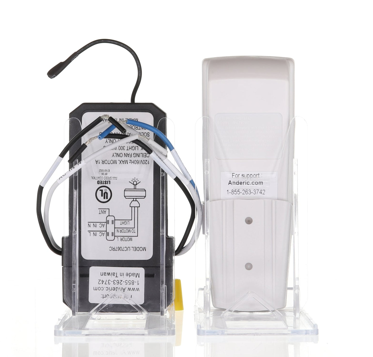 Anderic RR7079TKIT Universal 3 Speed Add-on Ceiling Fan Remote Control Kit for 3-Speed Fans