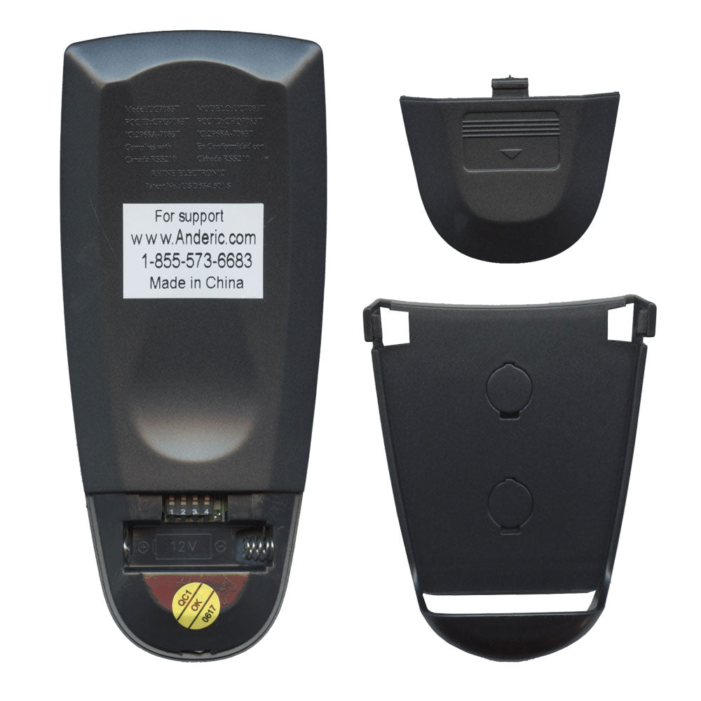 Anderic RR7083T Replacement Ceiling Fan Remote Control for Hampton Bay UC7083T CHQ7083T
