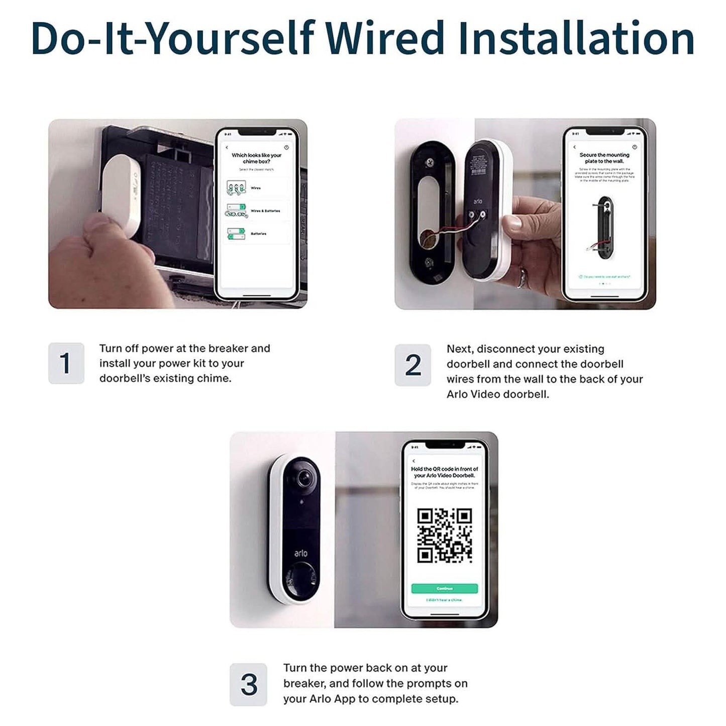 Arlo Essential Wired Video Doorbell (Refurbished)