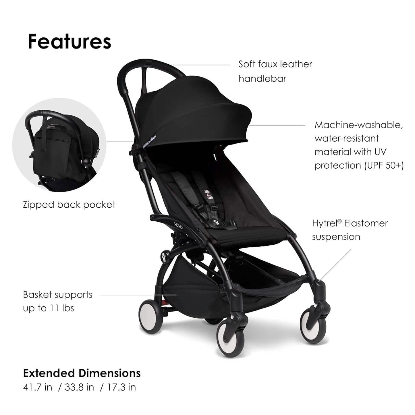 BABYZEN YOYO2 Stroller Lightweight & Compact - Black (Refurbished)
