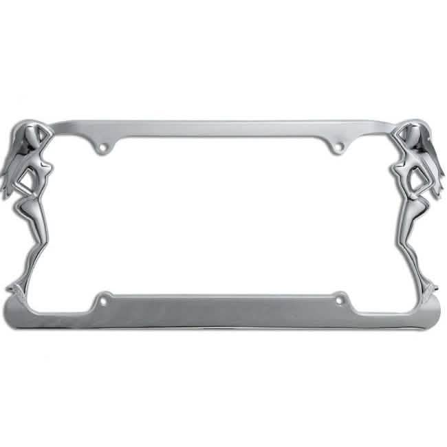 Beach Ladies Metal License Plate Frame